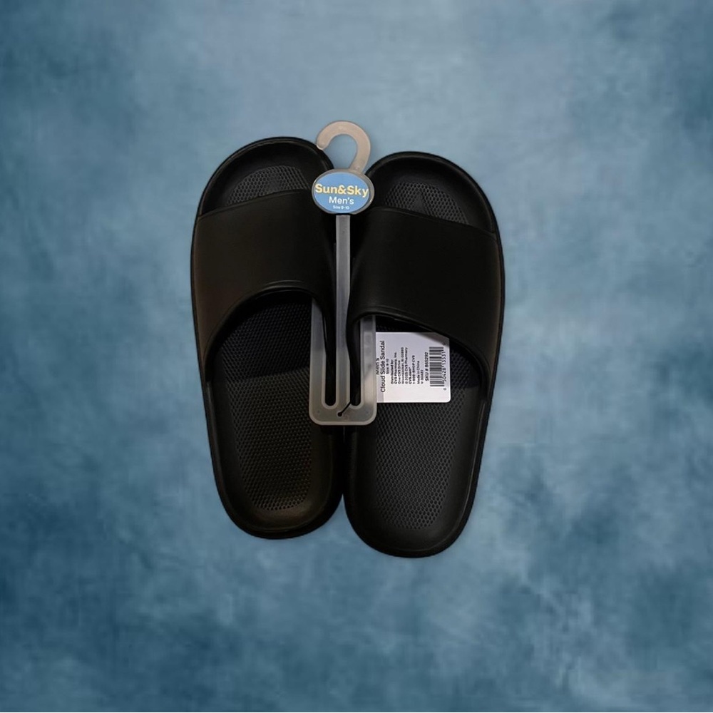 Men's Black Slide Sandals